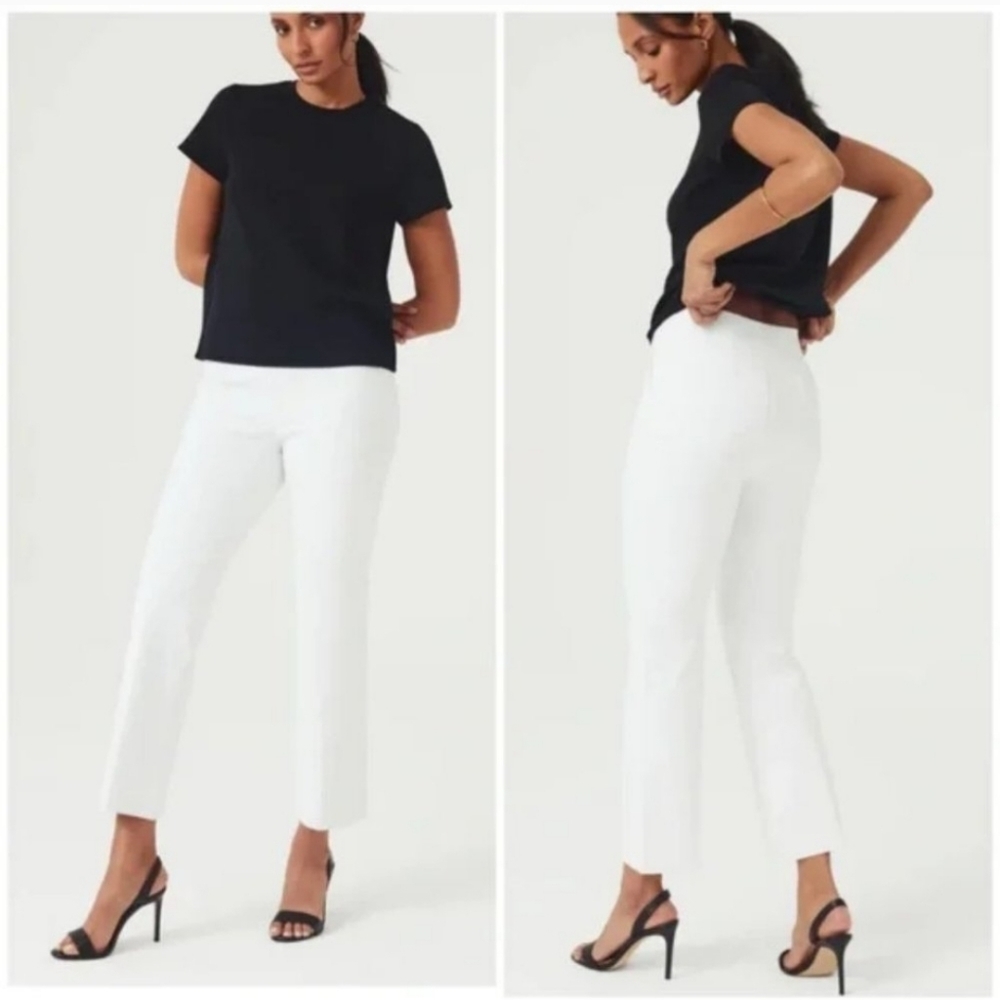 SPANX Silver Lining Polished Kick Flare Pants Classic White Size M